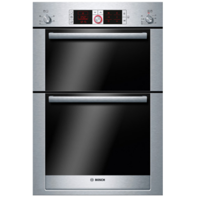 Bosch HBM56B550B Brushed Steel Integrated Double Oven - Electric - A Rated Energy Efficiency