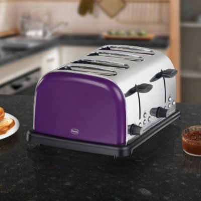 Swan ST14020PURN 4 Slice Toaster - Plum, Plum