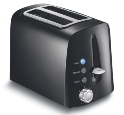 ASDA 2 Slice Toaster - Black, Black KS-2118B