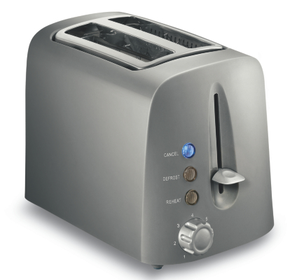 ASDA 2 Slice Toaster - Silver, Silver KS-2118S
