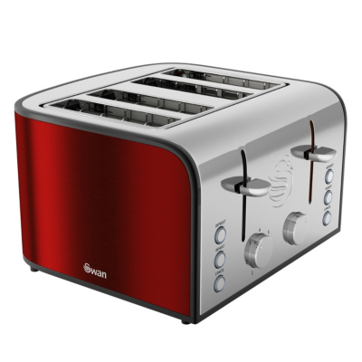 Swan ST17010 4 Slice Toaster - Rouge, Rouge