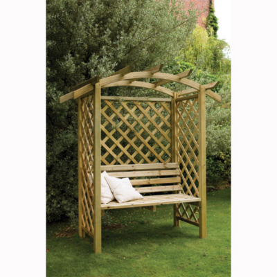 Larchlap Galway Arbour Seat Natural Wood The Larchlap Galway arbour 