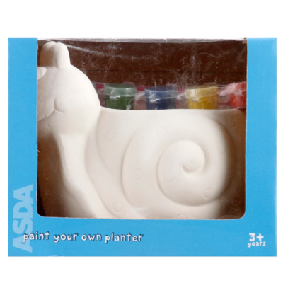 ASDA Paint Your Own Snail Pot Garden Ornament,