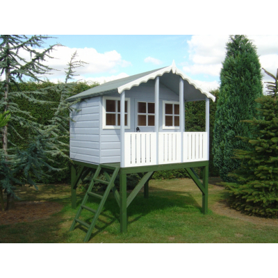 Elevated Kids Play House with Platform,