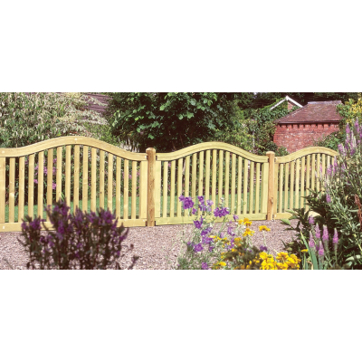 Hampton Fence Panel - 6 X 3.3ft, Natural Wood