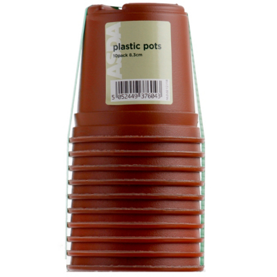 ASDA 9cm Plastic Pots-10 pack