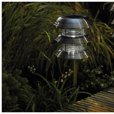 Stainless Steel 3 Tier Light Lantern - 2 Pack