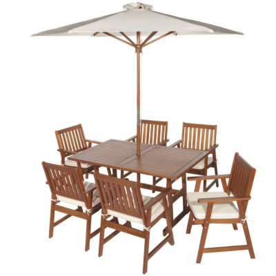 ASDA Eucalyptus Patio Dining Set - 8 Piece,