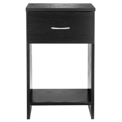 Reykjavik Black Ash 1 Drawer Bedside