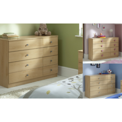 4 + 4 Chest of Drawers - Beech effect, Beech