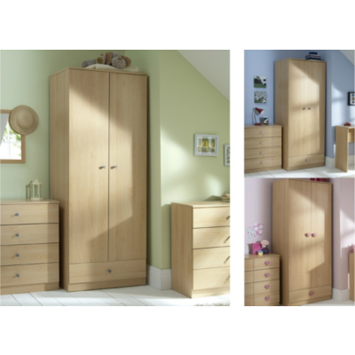 3-in-1 Childrens Wardrobe, Beech