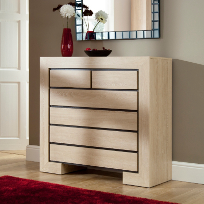 6 Draw Chest Of Drawers, Canterbury Oak