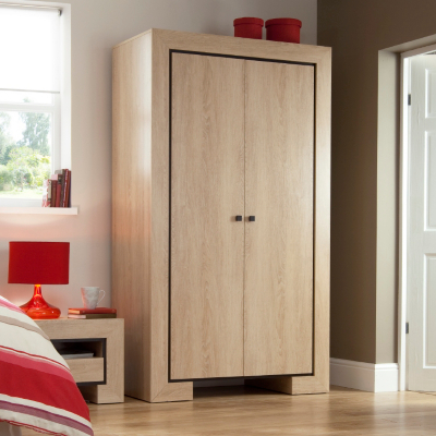 Cannes 2 Door Wardrobe, Canterbury Oak