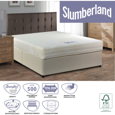 Slumberland Memory Small Double Divan - No