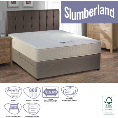 Slumberland 800 Pocket Single Divan - No Storage