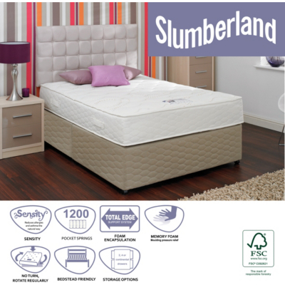 Slumberland 1200 Pocket Single Divan - No