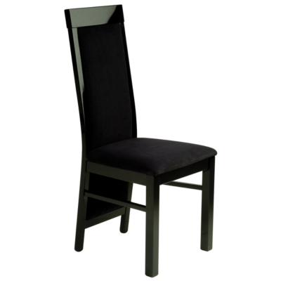 Chess Pad Back Pair of Chairs Black