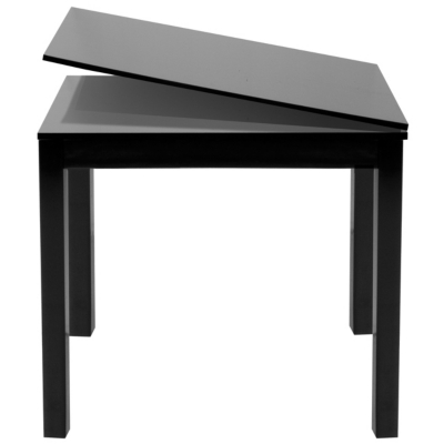Square Extending Dining Table - Black,