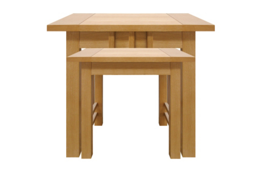 Rene Nest of Tables - Veneer Oaks, Veneer Oaks