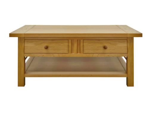 Rene Storage Coffee Table - Veneer Oaks, Veneer