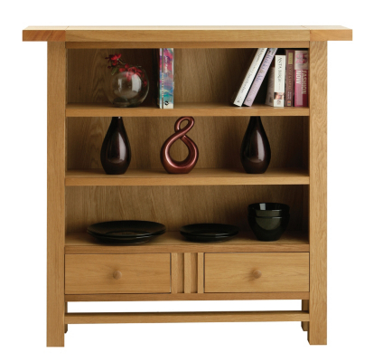 Rene Small Bookcase - Veneer Oaks, Veneer Oaks