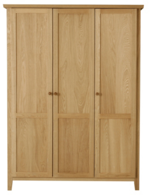 Amber Three Door Wardrobe - Veneer Oaks, Veneer