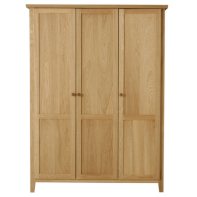 Three Door Wardrobe - Veneer Oaks, Veneer