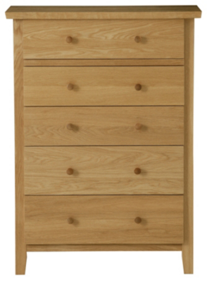 Amber Tall Wide Chest Of Drawers - Veneer Oaks,