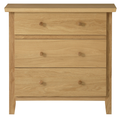 Amber Low Wide Chest Of Drawers - Veneer Oaks,