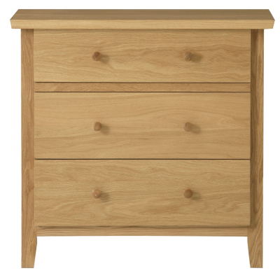 Low Wide Chest Of Drawers - Veneer Oaks,