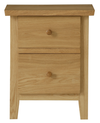 Amber Bedside Cabinet - Veneer Oaks, Veneer Oaks