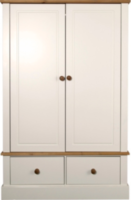 Ashford Wardrobe - 2 Door and 2 Drawer, White