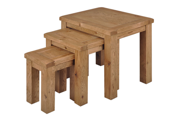 Cambridge Nest of Tables - Medium Oak, Medium