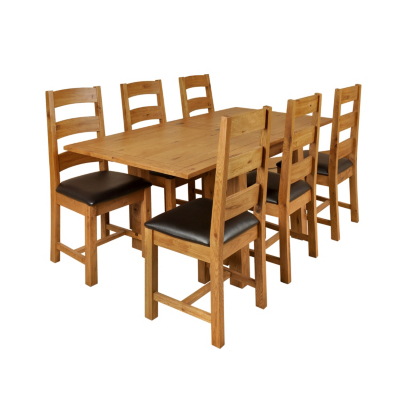 Flip Top Dining Table - Medium Oak,