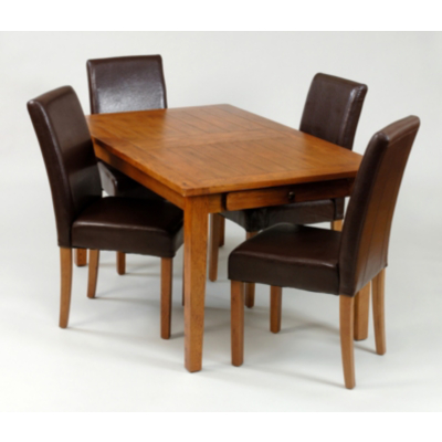 Large Extending Dining Table - Medium Oak,