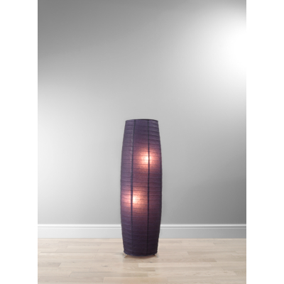Paper Floor Lamp with 2 Lights - Purple,