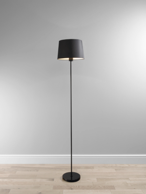 ASDA Powder Coated Floor Lamp with Black Shade,