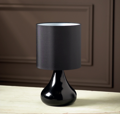 ASDA Ceramic Table Lamp - Black, Black AS3340-BK