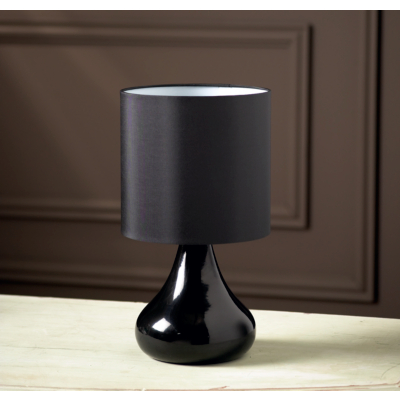 Ceramic Table Lamp - Black, Black AS3340-BK