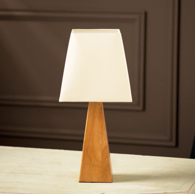 ASDA Pyramid Wooden Table Lamp - Natural,