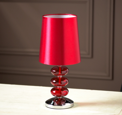 ASDA 3 Ball Glass Table Lamp - Red, Red AS3315-RD
