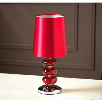 3 Ball Glass Table Lamp - Red, Red AS3315-RD