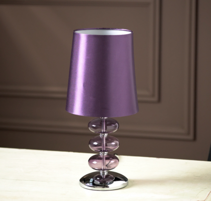 ASDA 3 Ball Glass Table Lamp - Purple, Purple