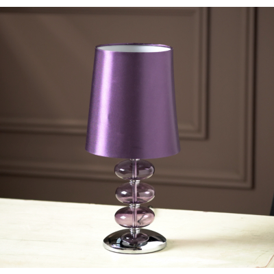 3 Ball Glass Table Lamp - Purple, Purple