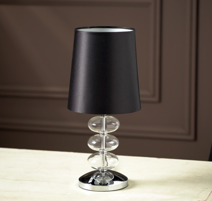 ASDA 3 Ball Glass Table Lamp - Black, Black