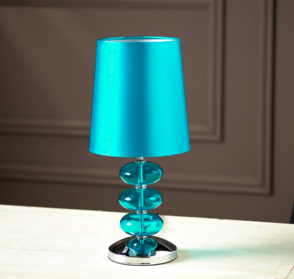 ASDA 3 Ball Glass Table Lamp - Teal, Teal