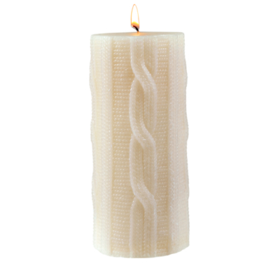 ASDA Cable Knit Candle, Cream