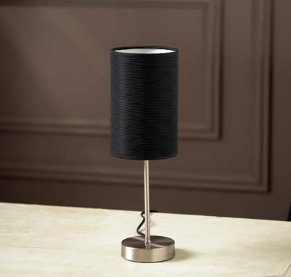 ASDA Touch Table Lamp with Ripple Shade - Black,