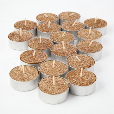 ASDA Glitter Tealight - Gold, Gold