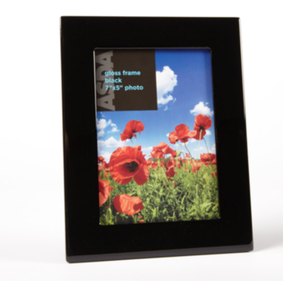 ASDA Black Gloss Photo Frame - 6x4ins, Black